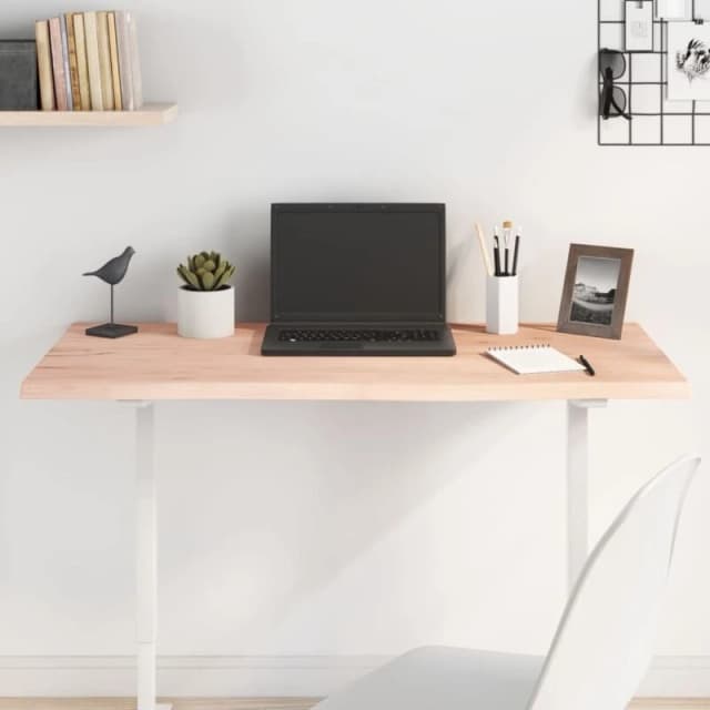 Vidaxl Table Top 100X40X2cm Untreated Solid Wood Oak, Brown 3156299