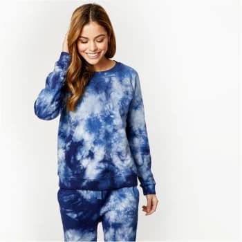 Jack Wills Astbury Pheasant Logo Crew Neck Sweatshirt - Blue Tie Dye