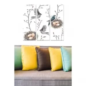 MDF7302817 Multicolor Decorative MDF Painting (3 Pieces)