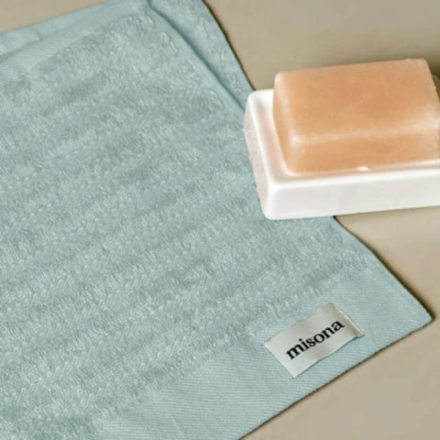 Misona Organic Cotton Face Cloths Pack Of 2 - Duckegg