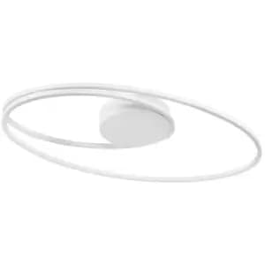 Netlighting Merano Charlesbourg Integrated LED Semi Flush Light White Aluminium