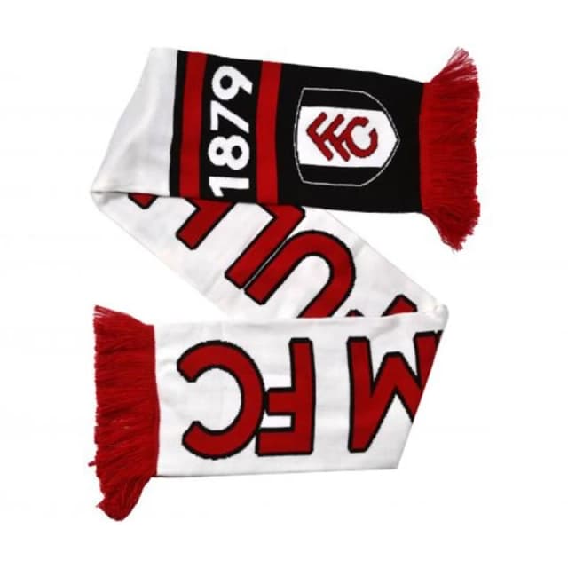 Fulham FC Mens Nero Scarf in Off-White Off-White Male One Size