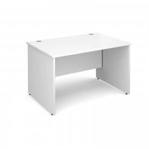 Maestro 25 PL Straight Desk 1200mm x 800mm - White Panel Leg Design