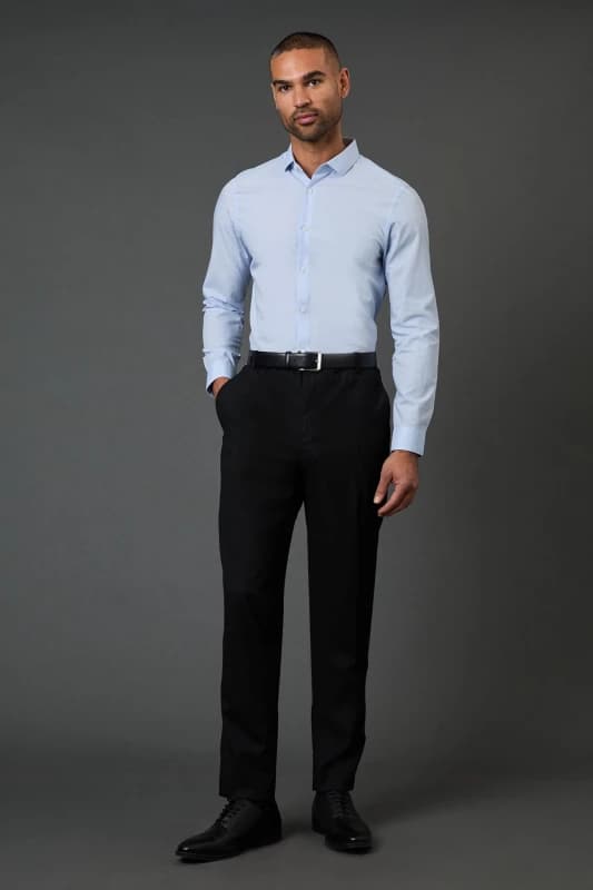 Burton Mens Black Slim Fit Smart Trousers Black 34R Male BBB05309