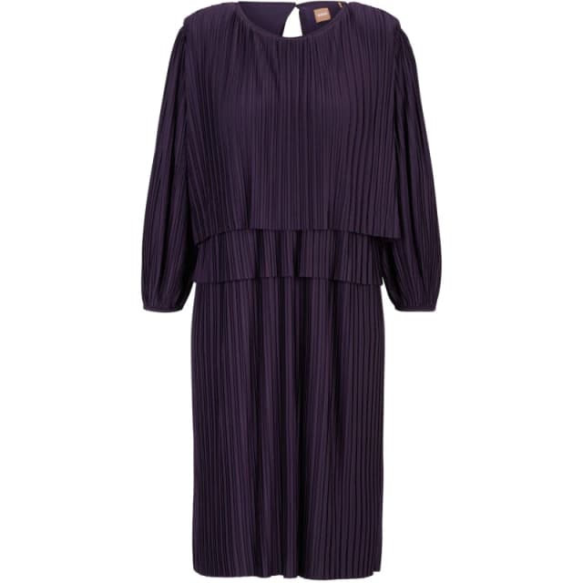 Boss Womens Emanis Smock Dress Dark Purple female 8 (S)