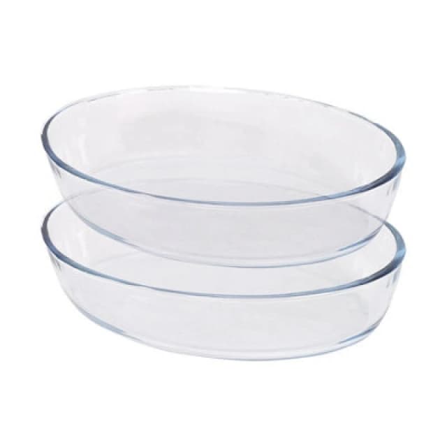 Argon Tableware Oval Glass Oven Dishes - 26Cm X 18Cm - Pack Of 2