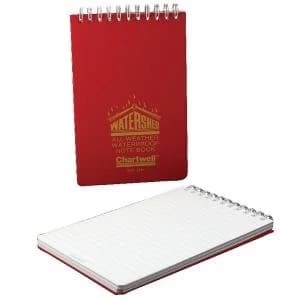 Exacompta Chartwell Ruled Watershed Waterproof Book 101x156mm Red 2291