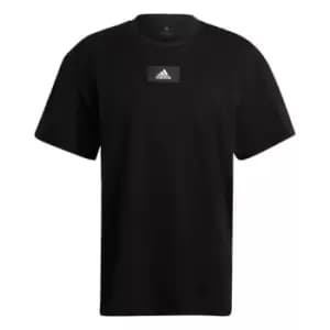 adidas Essentials FeelVivid Drop Shoulder T-Shirt Mens - Black