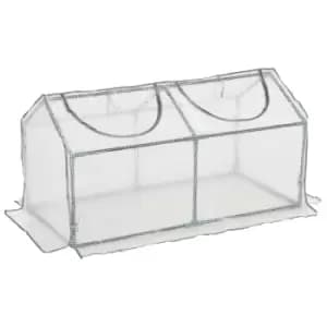Outsunny Greenhouse Plants Foil Tomato Vegetable House W/ 2 Windows White