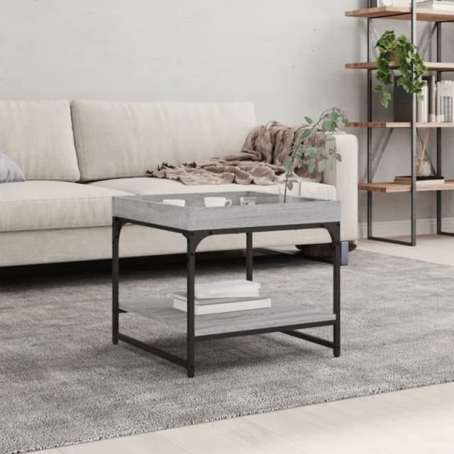 VIDAXL Coffee Table Grey Sonoma 49.5x49.5x45cm Engineered Wood Vidaxl 8720845941109