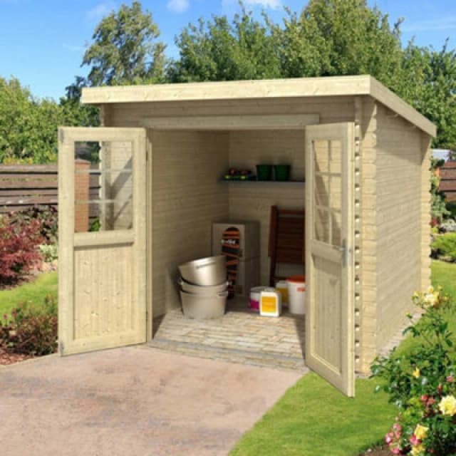 Lasita Maja Lasita Osland Indi 175 Log Cabin - 2.3M X 1.75M - 28mm Log Cabin Shed