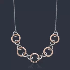 Portrait Muse Silver & Rose Gold Plated Multi Link Necklace