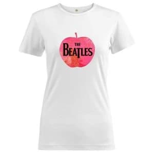 The Beatles - Apple Logo Womens Large T-Shirt - White