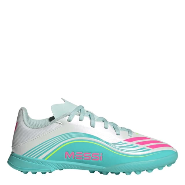 Adidas Children's Football boots adidas F50 Messi League TF Blanc Unisex 34 JQ0944