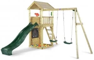 Plum Lookout Tower Wooden Climbing Frame with Swings.