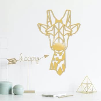 G?raffe Metal Decor - Gold Gold Decorative Metal Wall Accessory