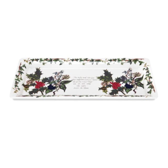 Portmeirion Holly and Ivy The Holly and the Ivy Rectangle Sandwich Tray Green unisex One Size