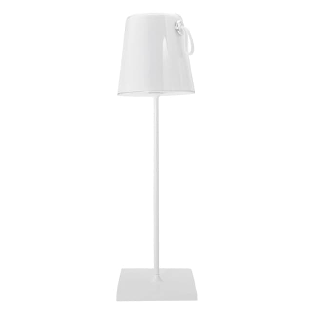 Happy Homewares Tall Modern White LED Colour Changing Rechargeable Touch Table Lamp White Unisex