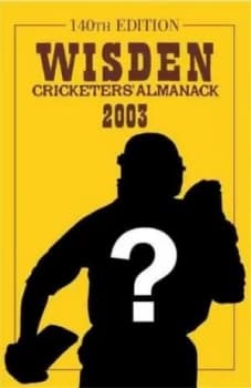 Wisden Cricketers Almanack 2003 by Tim De Lisle Paperback
