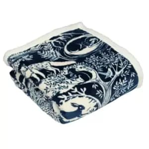 Furn Winter Woods Throw (130cm x 150cm) (Midnight Navy)