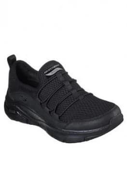 Skechers Arch Fit Mesh Bungee Slip-On Trainer - Black