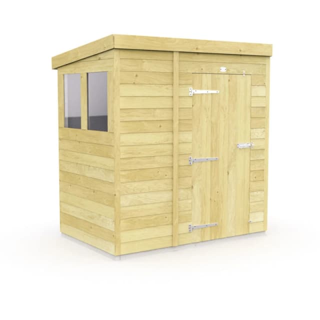 Flat Pack Sheds DIY Sheds 5 x 4 Pent Shed, Brown 5X4PFF