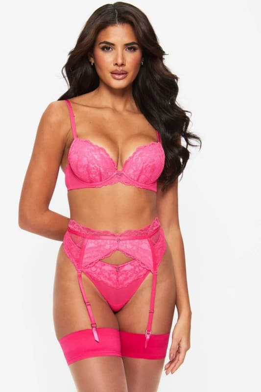 Ann Summers Ann Summers Sexy Lace Plunge Bra DkPink Dark Pink - Ann Summers - Size: 38D Dark Pink Female 38D IY32308