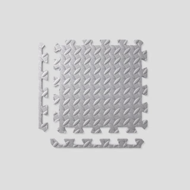 Phoenix Fitness Grey Floor Tiles Mat For Home Gym Flooring