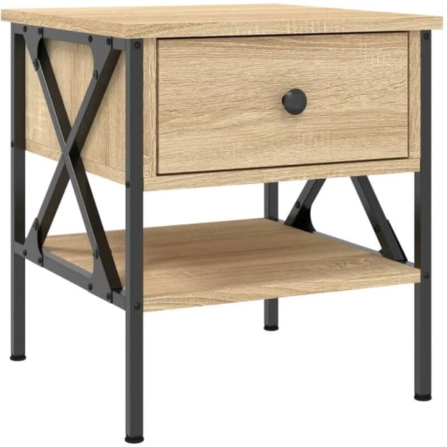 VIDAXL Bedside Table Sonoma Oak 40x42x45cm Engineered Wood Vidaxl 8720845939144