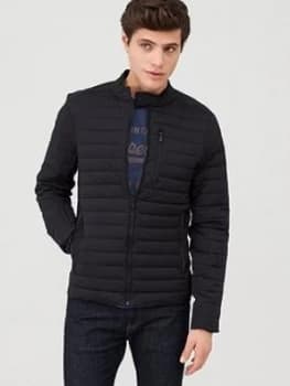 Superdry Commuter Hybrid Biker Jacket - Black, Size XS, Men