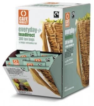 Cafe Direct Everyday Tag Enveloped Tea Bag - 300 Tabletop Dispenser Pa