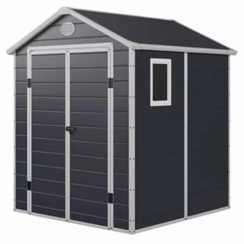 Charles Bentley Plastic Shed 6.3f x 6.2ft Plastic & Steel