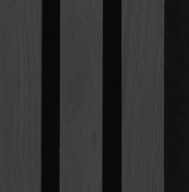 Kraus Easy Living - Slate Grey - Acoustic Slat Wall Panel Sample - (L) 26Cm X (W) 12.5Cm - Sample Size