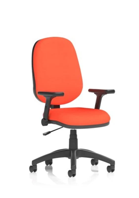Eclipse Eclipse Plus I Lever Task Operator Chair Bespoke Colour Tabasco Orange With Height Adjustable And Folding Arms KCUP1714