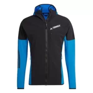 adidas Techrock Flooce Wind Hooded Jacket Mens - Shock Blue / Black