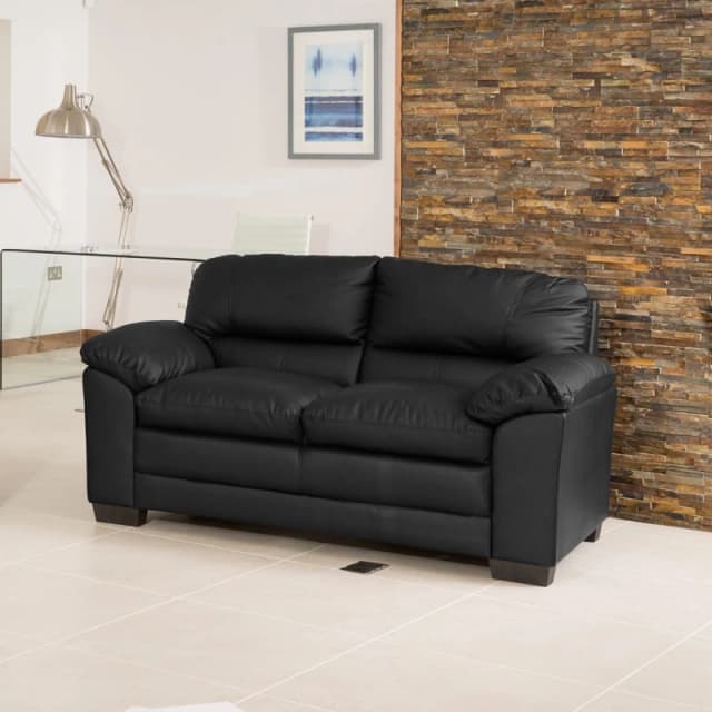 Artemis Home Genoa 2 Seat Sofa in Black Unisex