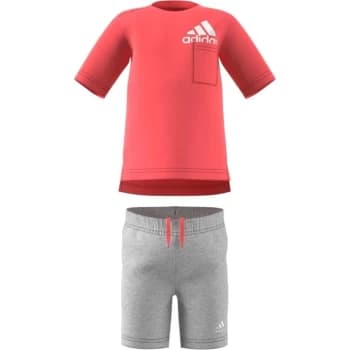 adidas T Shirt and Shorts Set Infants - Pink
