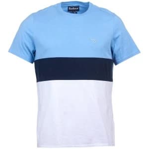 Barbour Mens Castle Panel Tee Colorado Blue Large