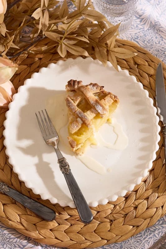 Dibor Set of 4 Luxury Auvergne Beaded White Christmas Dinnner Side Plates Dia 20cm Size: 4 Pack White Unisex 4 Pack