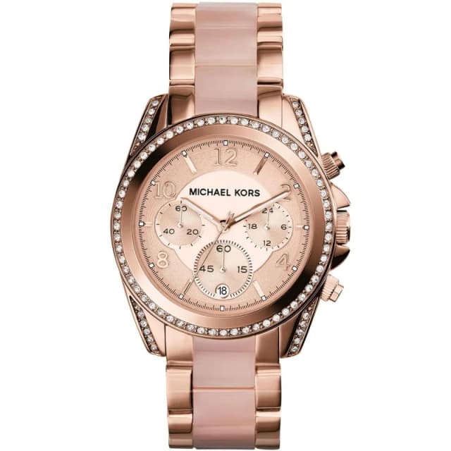 Michael Kors Blair Rose Gold-Tone Chronograph Ladies Watch MK5943