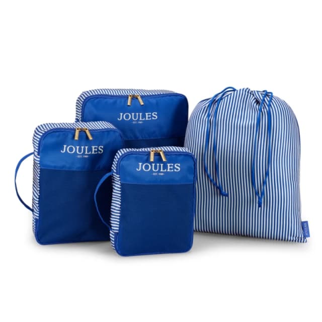 Joules Set Of Four Packing Cubes - Stripe Set Of Four Packing Cubes - Stripe - 45(h) x 28(w) x 12(d) cm - Ticking Stripe - Jla1001-115 Ticking Stripe