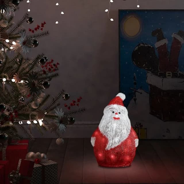 VIDAXL LED Christmas Acrylic Santa Figure Indoor and Outdoor 28cm Vidaxl 8720286434086