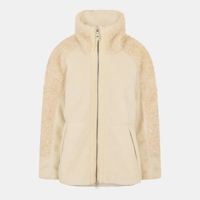 Napapijri Womens Napa Falkner Soft Textured Teddy Coat Beige Dimity female 8 (XS)