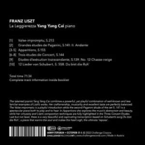 Franz Liszt La Leggierezza by Franz Liszt CD Album