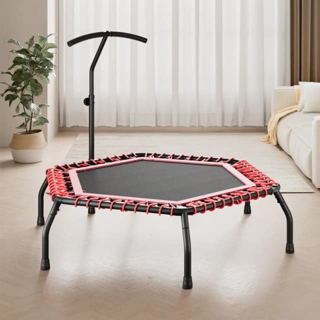 LIFE IDEAS SPORT 48" Bungee Cords Hexagonal Trampoline Black/Red unisex One size