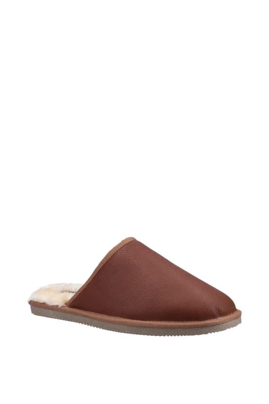 Hush Puppies Hush Puppies Men 'Coady' Leather Slipper in Tan Size: 7 Tan 7 Male 5038600870131