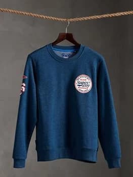 Superdry Limited Edition Standard Patch Crew Sweatshirt, Red, Size 6, Women