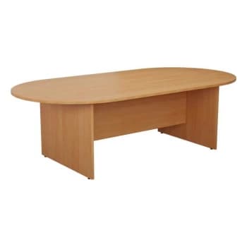 1800MM D-End Meeting Table - Beech