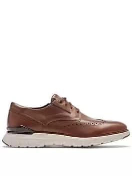 Rockport Wingtip Shoes, Hazelnut, Size 8, Men