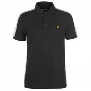 Lyle and Scott Taped Polo Shirt - True Black 572